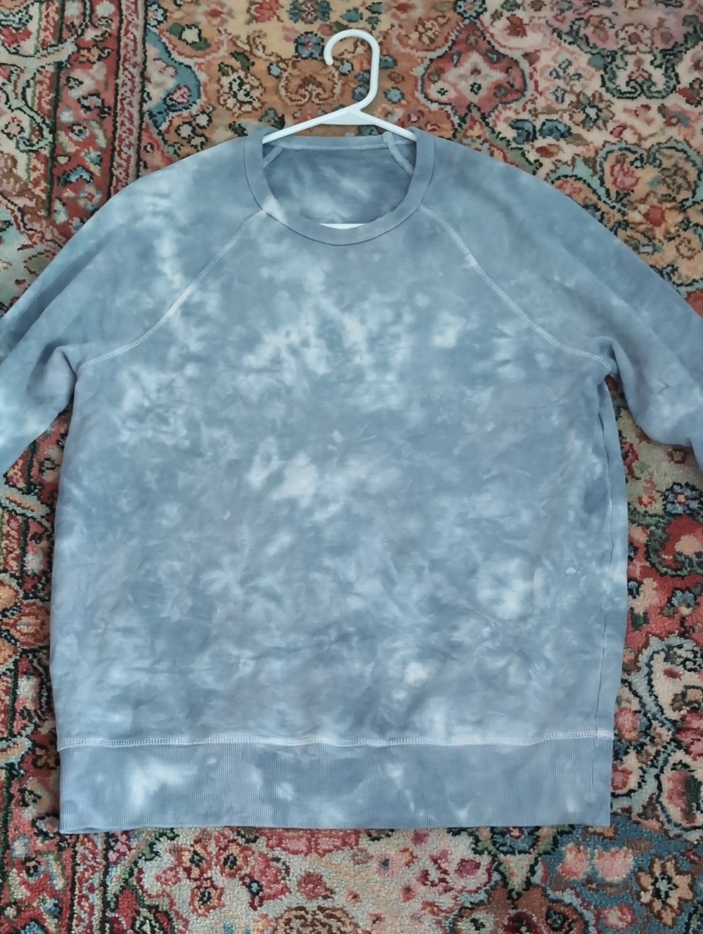 Outerknown Gray-blue Tie-Dye Crewneck Sweatshirt